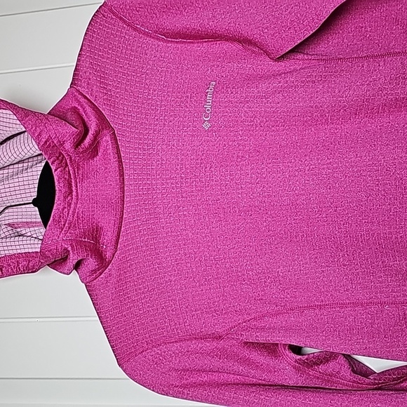 Columbia Omni XS wick fuscia pink pullover hoodie - Picture 4 of 16